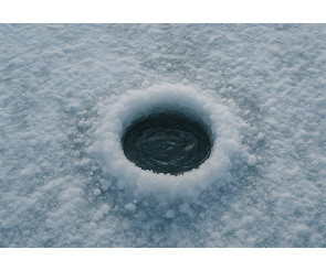 얼음 낚시 구멍 배경