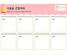 식물을 관찰해요