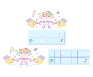 너와 함께라서 너무 좋아 원고지 레터링 (문구없음)