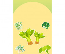 봄나물 음식점 광고 포스터 (문구없음)