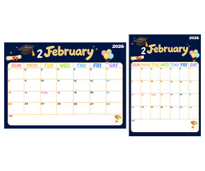 교사용 달력 (2월)