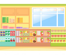 봄도시락 가게 배경