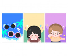 안경점 광고 포스터 (문구없음)