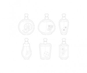 봄향기 향수 색칠 모음