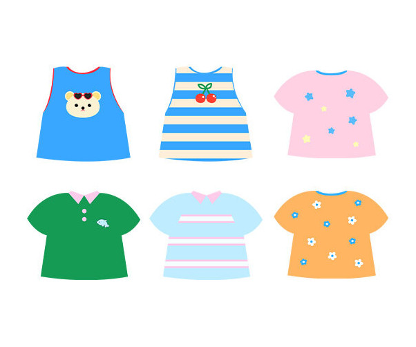 옷(반팔, 셔츠, 민소매)