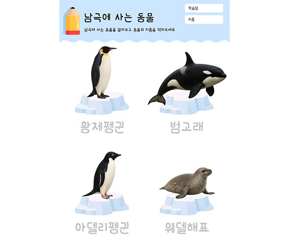 남극에 사는 동물