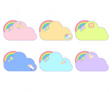 무지개 구름 이름표