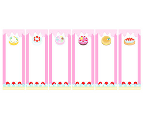 케이크 가게 개별 메뉴판 (문구없음)