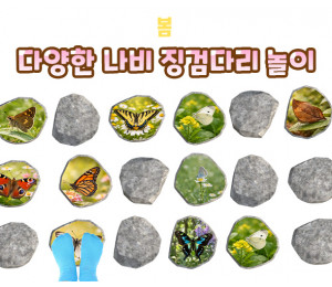 다양한 나비 징검다리 놀이