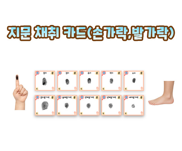 지문 채취 카드 (손가락,발가락)