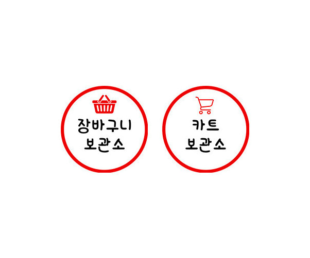 가게 장바구니, 카트 안내판