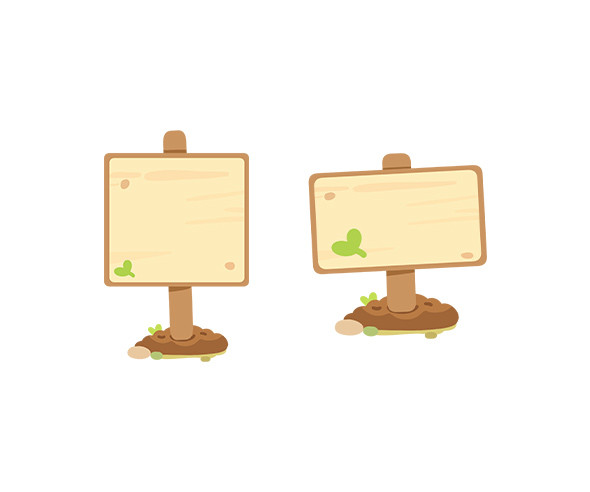 새싹 푯말