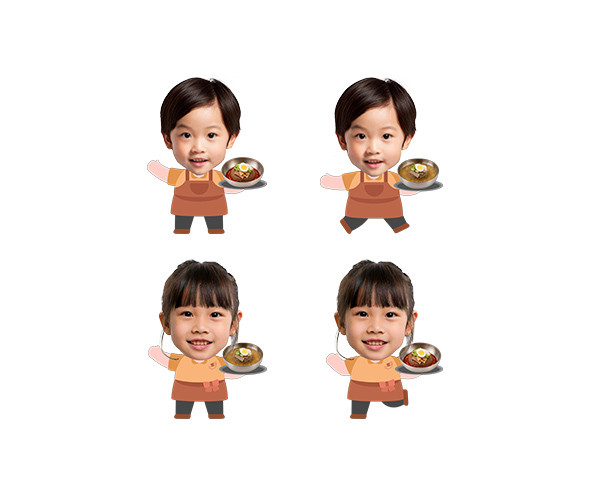 냉면 가게 직원 합성이미지