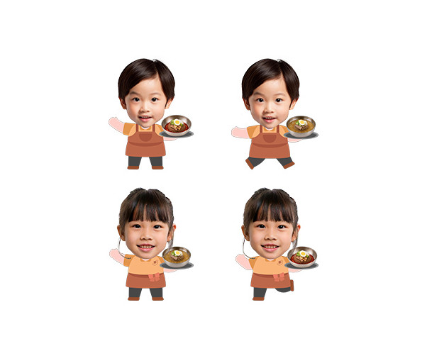 냉면 가게 직원 합성이미지