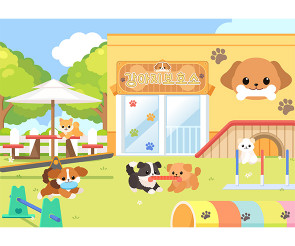 유기견 보호 센터 배경