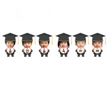 졸업을 축하해 피켓 든 아이 합성이미지