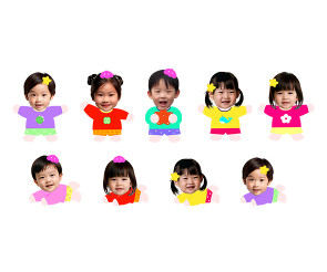 물놀이 하는 아이 합성이미지