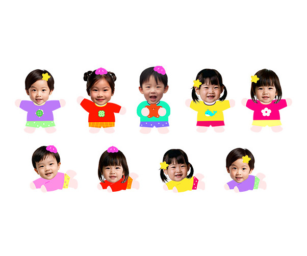 물놀이 하는 아이 합성이미지