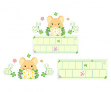 행복한 하루 오늘도 반가워 원고지 레터링 (문구없음)