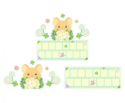 행복한 하루 오늘도 반가워 원고지 레터링 (문구없음)