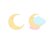 달, 구름