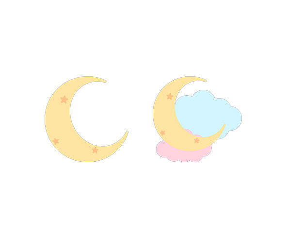 달, 구름