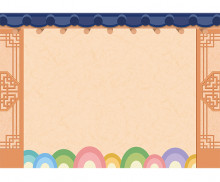 전통 기와와 창호 배경