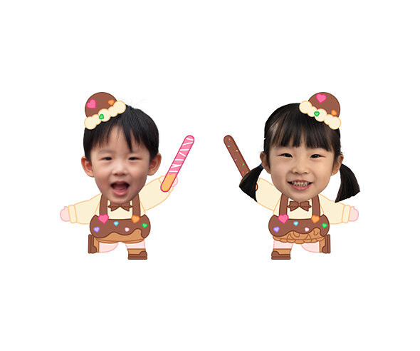 빼빼로 든 아이 합성이미지