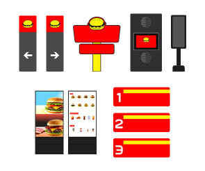 햄버거 가게 드라이브스루 존 (문구없음)