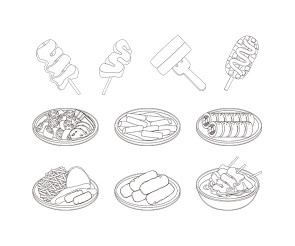 분식 색칠 모음