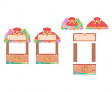 복 가게 가판대 (문구없음)