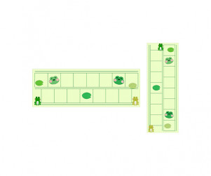개굴개굴 다양한 개구리 원고지 레터링 (문구없음)