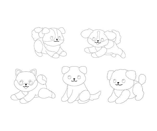강아지 (개) 색칠 모음