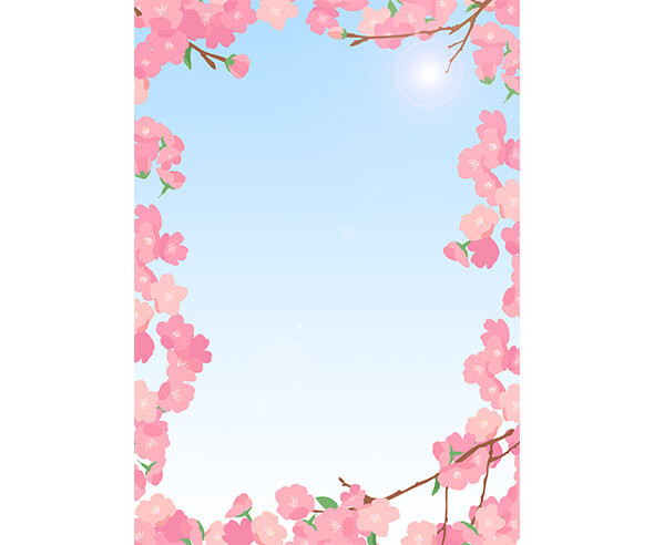 벚꽃 테두리