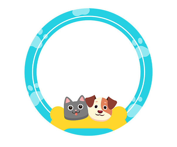 강아지 고양이 라벨
