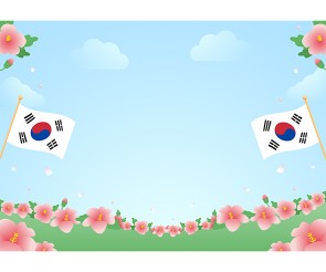 태극기 무궁화 배경