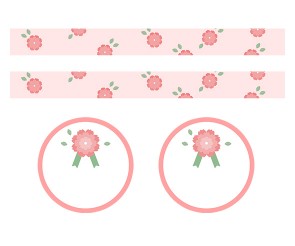 카네이션 띠지 라벨
