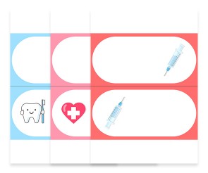 병원 삼각 안내판 8종 (문구없음)