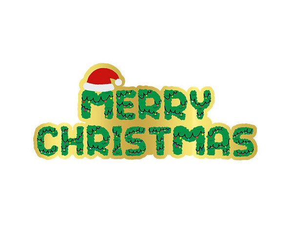 MERRY CHRISTMAS 트리 토퍼(금박)