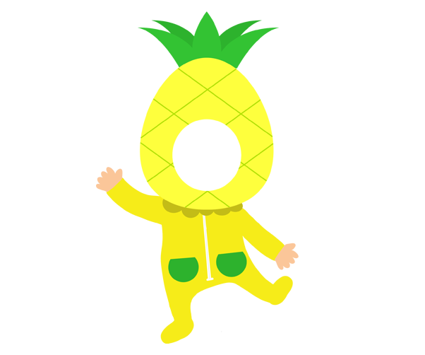 파인애플 합성 이미지
