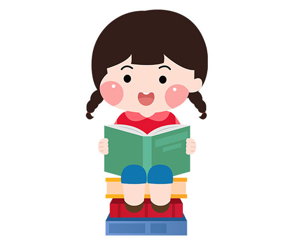 책 읽는 아이 (여아)