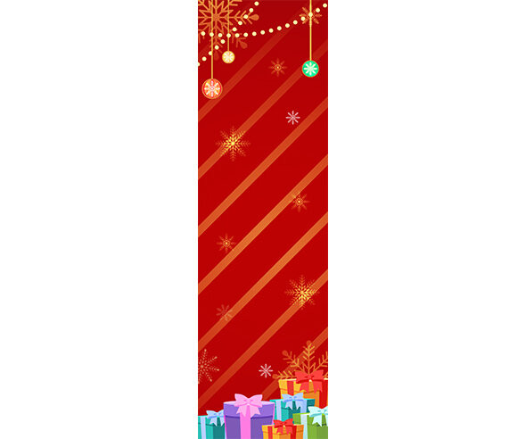 Merry Christmas 선물 세로 배너(문구없음)