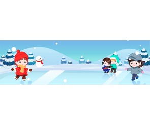 스케이트장 문화 행사 가로 배너(문구없음)