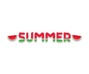 SUMMER 레터링 (수박)