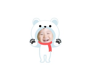 북극곰 합성이미지