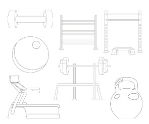 운동기구 색칠 모음