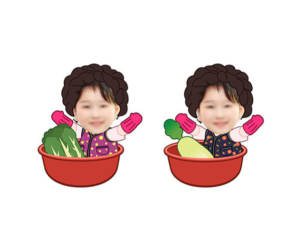 김장 통 속 아이 합성이미지