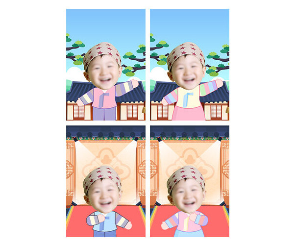 한복 패션쇼 합성 포스터(문구없음)