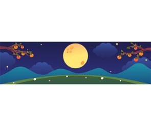 보름달 가로 배너(문구없음)