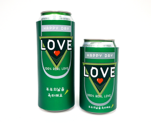 LOVE 맥주캔 라벨